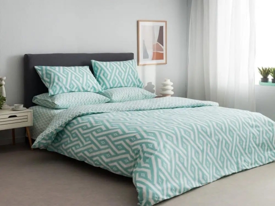 Παπλωματοθήκη Paros-1 (Σετ 2τμχ) Mint Vesta Home Μονό 170x240cm 100% Βαμβάκι