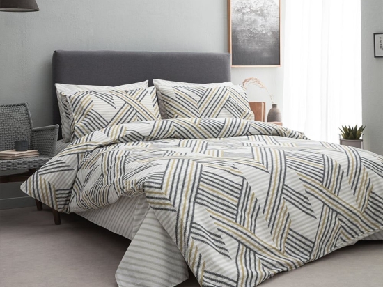 Παπλωματοθήκη Zelma-1 (Σετ 2τμχ) Gold Vesta Home Μονό 170x240cm 100% Βαμβάκι