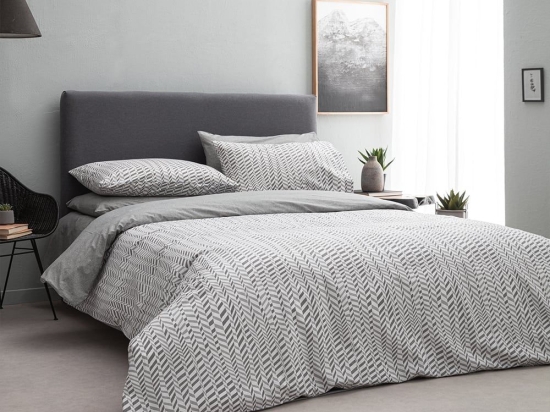 Σεντόνια Olivia-1 (Σετ 4τμχ) Grey Vesta Home Διπλό 200x260cm 100% Βαμβάκι