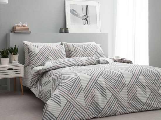 Σεντόνια Zelma-2 Με Λάστιχο (Σετ 3τμχ) Lila Vesta Home Μονό 100x225cm 100% Βαμβάκι