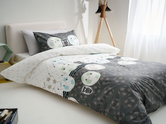 Σεντόνια Παιδικά PAOK (Σετ 3τμχ) White-Black Vesta Home Μονό 170x260cm 100% Βαμβάκι