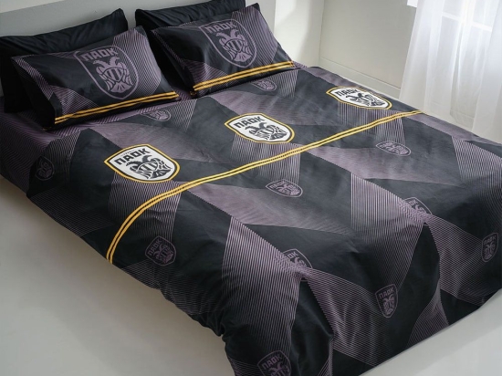 Παπλωματοθήκη PAOK-100 (Σετ 2τμχ) Black Vesta Home Μονό 170x240cm 100% Βαμβάκι