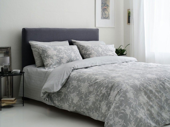 Σεντόνια Nefeli-1 (Σετ 4τμχ) Grey Vesta Home Διπλό 200x260cm 100% Βαμβάκι