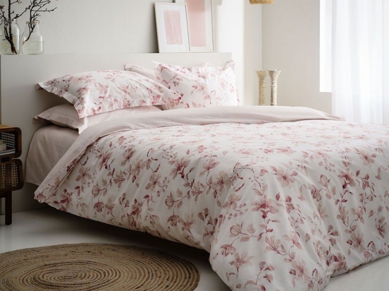 Σεντόνια Rebecca-2 (Σετ 4τμχ) Pink Vesta Home Υπέρδιπλo 240x270cm 100% Βαμβακοσατέν