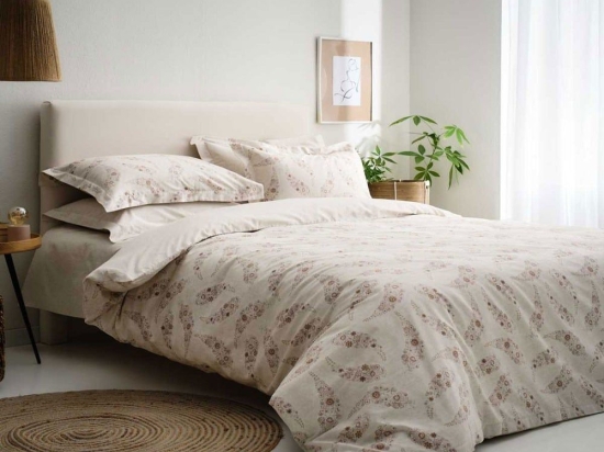 Παπλωματοθήκη Karen-2 (Σετ 3τμχ) Beige Vesta Home Υπέρδιπλo 230x240cm 100% Βαμβακοσατέν