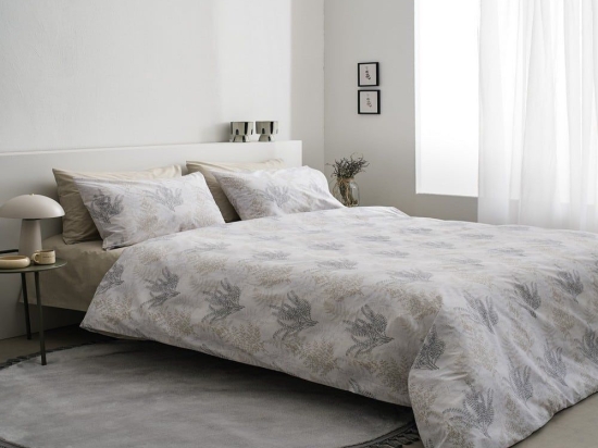 Παπλωματοθήκη Silvia-2 (Σετ 3τμχ) Beige Vesta Home Υπέρδιπλo 230x240cm 100% Βαμβάκι
