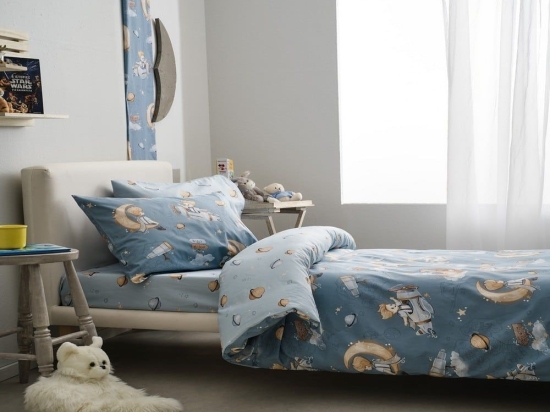 Παπλωματοθήκη Παιδική Travel (Σετ 2τμχ) Blue Vesta Home Μονό 170x240cm 100% Βαμβάκι
