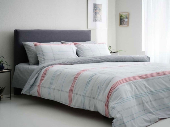 Πάπλωμα Valeria-1 Grey Vesta Home Υπέρδιπλο 220x230cm Βαμβάκι-Πολυέστερ