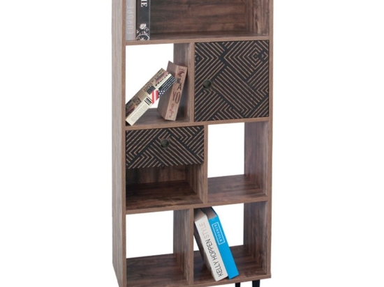 Βιβλιοθήκη Home 60x29.5x150cm Grey Oak 271-00-026