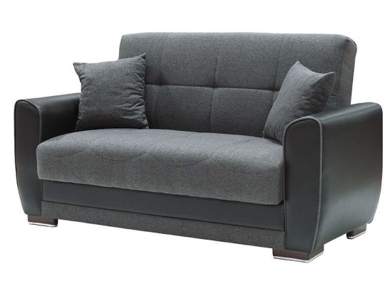 Καναπές 2Θέσιος Vera 167x89x84cm Grey 828-82-054 Τεχνόδερμα,Ύφασμα