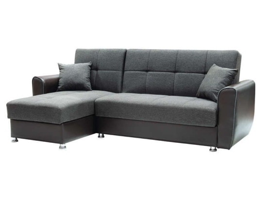 Καναπές Γωνιακός Vera 240x146x85cm Brown 828-82-058 Τεχνόδερμα,Ύφασμα