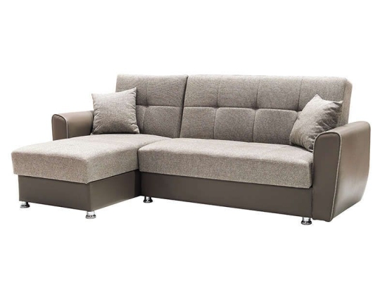 Καναπές Γωνιακός Vera 240x146x85cm Beige 828-82-057 Τεχνόδερμα,Ύφασμα