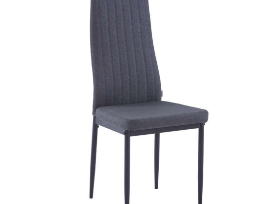 Καρέκλα 1001 42.5x44x96.5cm Grey Σετ 4τμχ Μέταλλο,Ύφασμα
