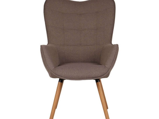 Πολυθρόνα Erato 68x73x108cm Brown 429-00-011 Μέταλλο,Ύφασμα