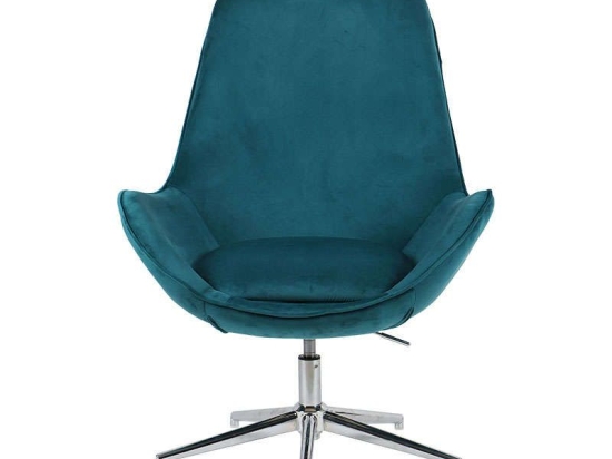 Πολυθρόνα Thalia 77x75x104cm Blue 429-91-007 Βελούδο, Μέταλλο