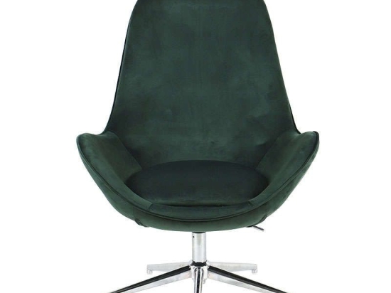 Πολυθρόνα Thalia 77x75x104cm Dark Green 429-91-009 Βελούδο, Μέταλλο