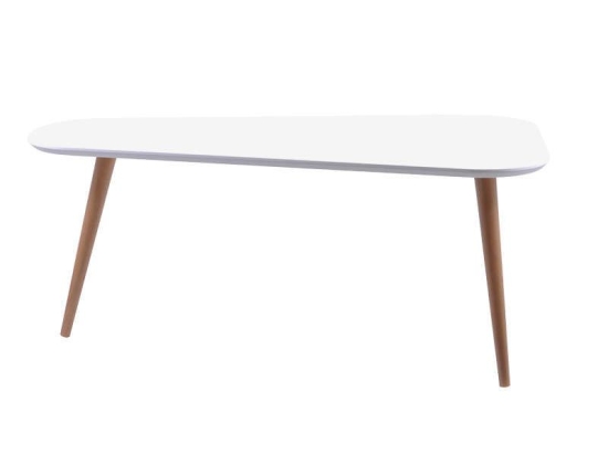 Τραπεζάκι Σαλονιού Atria 100x56,5x43cm Φ6 White 863-82-020 Mdf,Ξύλο