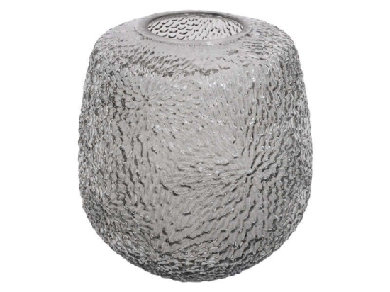 Βάζο 633-00-004 642 19x22cm Grey Γυαλί