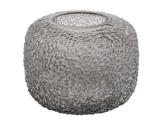 Βάζο 633-00-006 643 18x15cm Grey Γυαλί