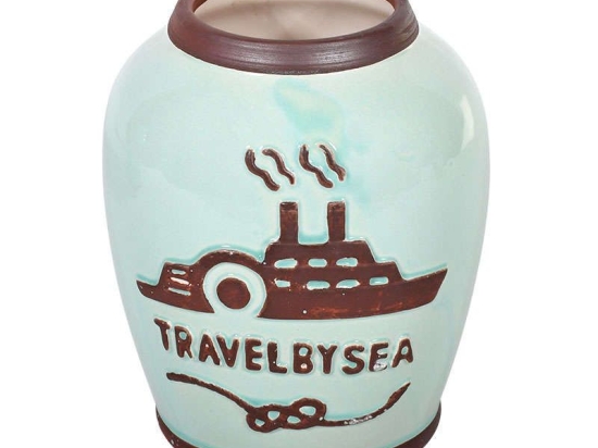 Βάζο Κεραμικό Travel By Sea 373-91-956 21cm 7151 Veraman Κεραμικό