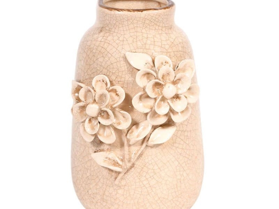 Βάζο Κεραμικό 0035-91-024 19,5cm 1805 Beige Κεραμικό