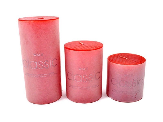Κερί 373-18-232 SH 7x15cm Red Σετ 2τμχ Παραφίνη