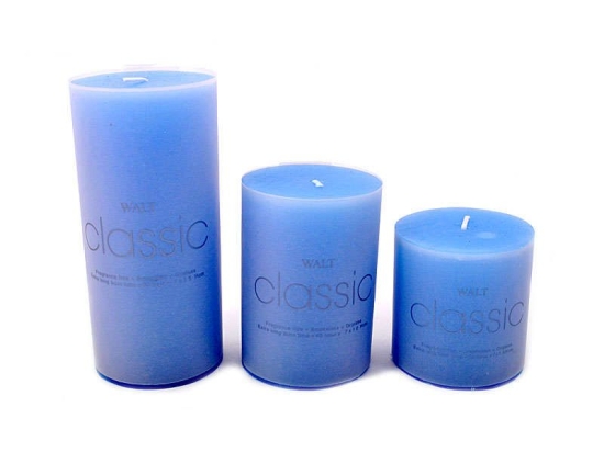 Κερί 373-18-225 SH7x7,5cm Blue Σετ 2τμχ Παραφίνη