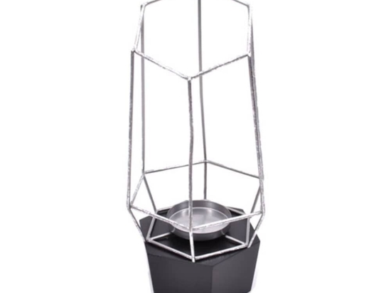 Ρεσώ Με Stand 128-26-018 6Β0027/2VΒ 16x14x30,5 Silver-Black Μέταλλο