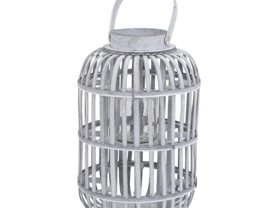Φανάρι Bamboo Shaka 722-00-007 22x32 Grey Bamboo