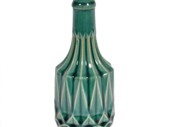 Βάζο Διακοσμητικό 19cm Green 1-0033-91-015 Etiquette Κεραμικό