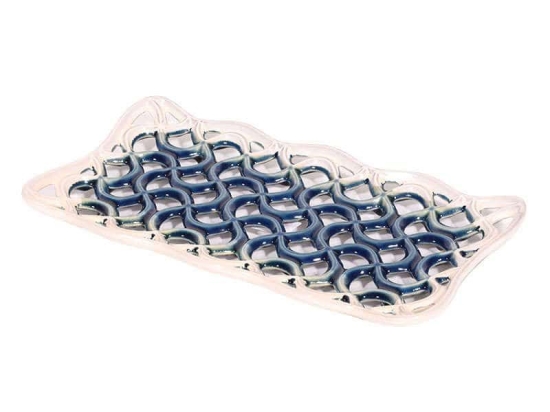 Πιατέλα Διακοσμητική 44x23cm Light Blue 1-0033-91-004 Etiquette Κεραμικό