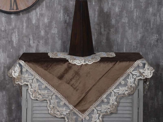 Καρέ 291-10 Brown Etiquette 100X100cm Ύφασμα
