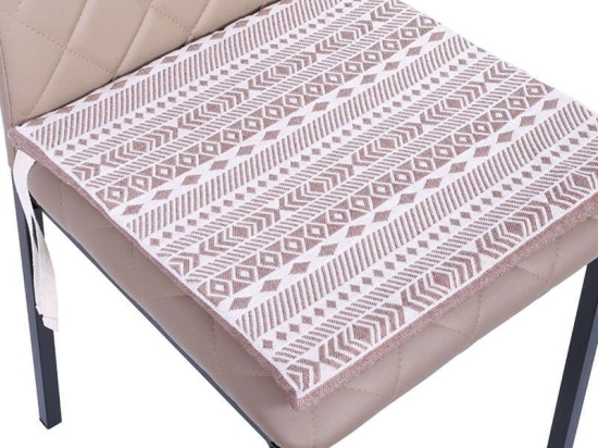 Μαξιλάρι Καρέκλας Zakar Ρίγες Beige-Brown Etiquette 40Χ40 Ύφασμα