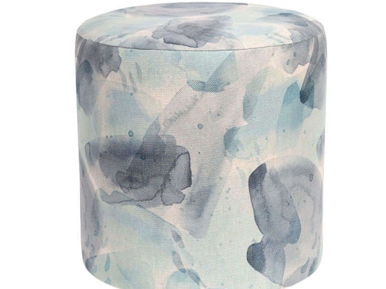 Σκαμπό "Κύμα" 35cm Light Blue-Blue 1-430-91-032 Etiquette Ύφασμα