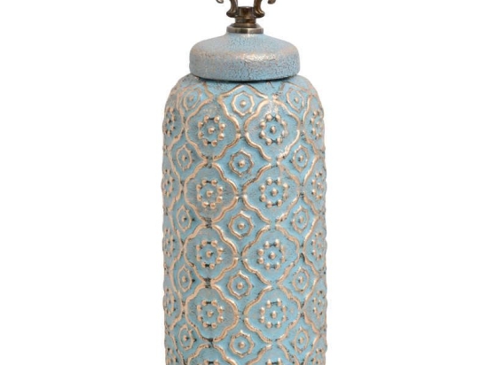 Βάζο 8187702 373-121-662 13x13x34cm Veraman-Gold Κεραμικό