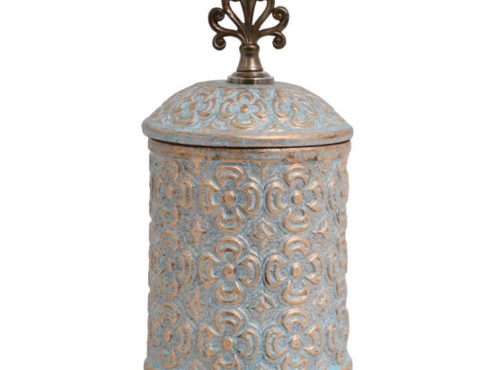 Βάζο 818710 373-121-651 15x15x30cm Veraman-Gold Κεραμικό