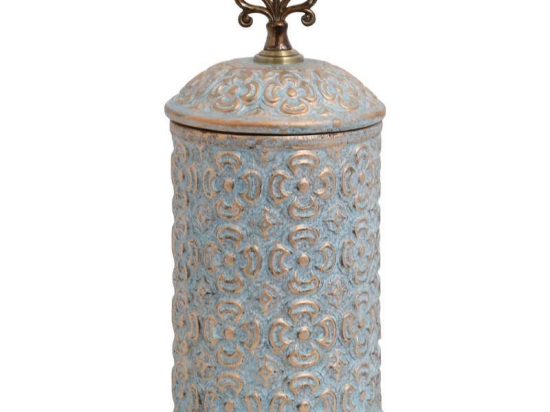 Βάζο 818709 373-121-652 15x15x34cm Veraman-Gold Κεραμικό