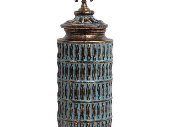 Βάζο 818694 373-121-640 16x16x47cm Bronze-Turquoise Κεραμικό