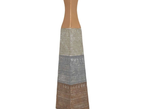 Βάζο Δαπέδου 209 161-220-046 18,5x18,5x83cm Gold-Metal Μέταλλο