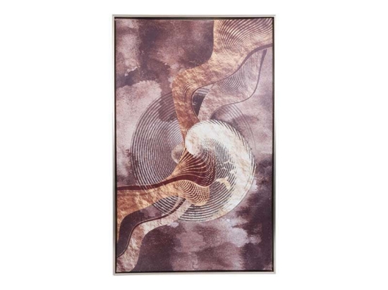 Κάδρο Black Theme 373-00-483 50x3x80cm Gold-Brown Κάθετοι Καμβάς