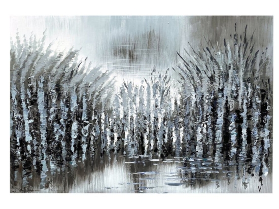 Πίνακας Forest 148-121-090 120x2,3x60cm Blue-Grey-Brown Οριζόντιοι Καμβάς