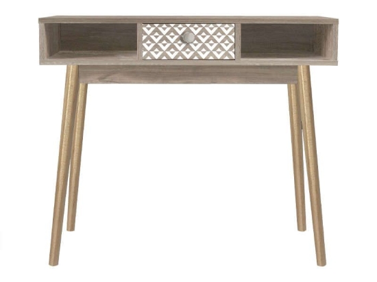 Κονσόλα Home 271-121-033 90x35x75cm Sonοma Μελαμίνη,Μέταλλο