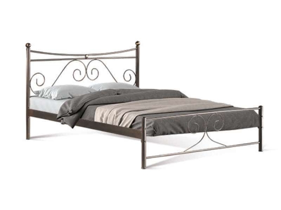 Κρεβάτι Erato 827-00-033 158x208x105cm Brown Διπλό Μέταλλο