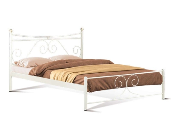 Κρεβάτι Erato 827-00-034 158x208x105cm Beige Διπλό Μέταλλο