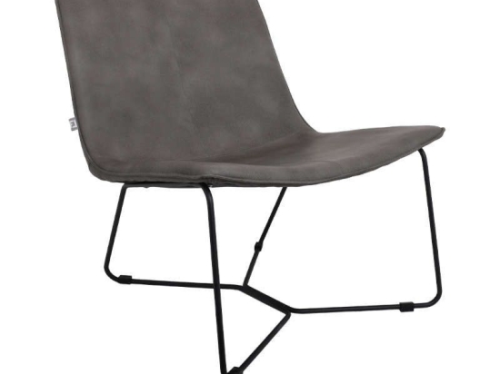 Πολυθρόνα Shadi 617-00-067 68x50x73cm Grey Μέταλλο,Τεχνόδερμα