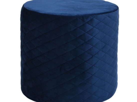 Σκαμπό 373-121-667 35x35x32cm Blue Ύφασμα,Μελαμίνη