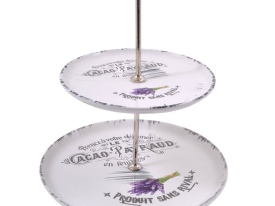 Ορντεβιέρα Διώροφη Πορσελάνινη 24.5Εκ Purple 855-18-035 Πορσελάνη