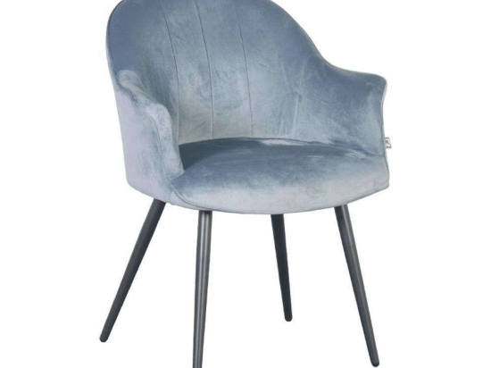 Πολυθρόνα 617-121-076 65x65x83cm Light Blue Μέταλλο,Ύφασμα