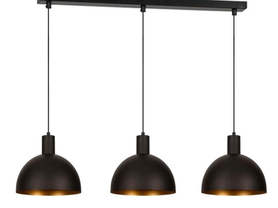 Φωτιστικό Οροφής-Ράγα 892-221-024 70x25x80cm 3xE27 Black-Gold
