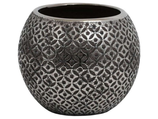 Βάζο Κεραμικό 0024-122-133 13,5cm Silver Κεραμικό